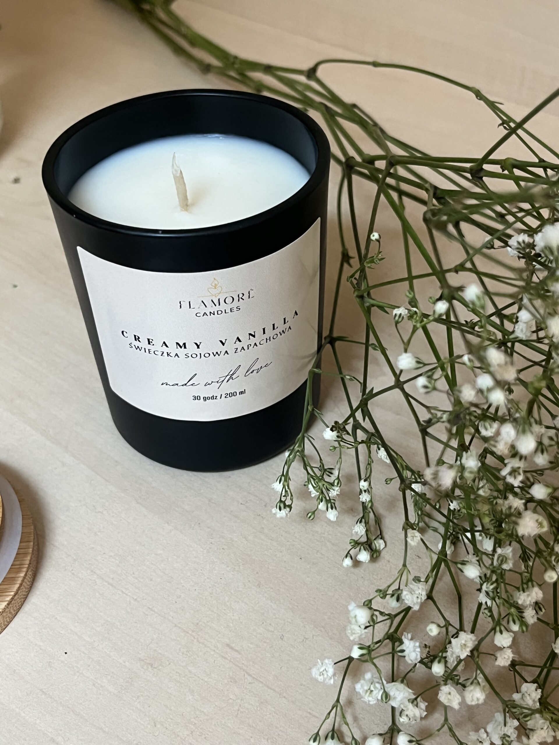 Świeca sojowa zapachowa w szkle Creamy Vanilla
